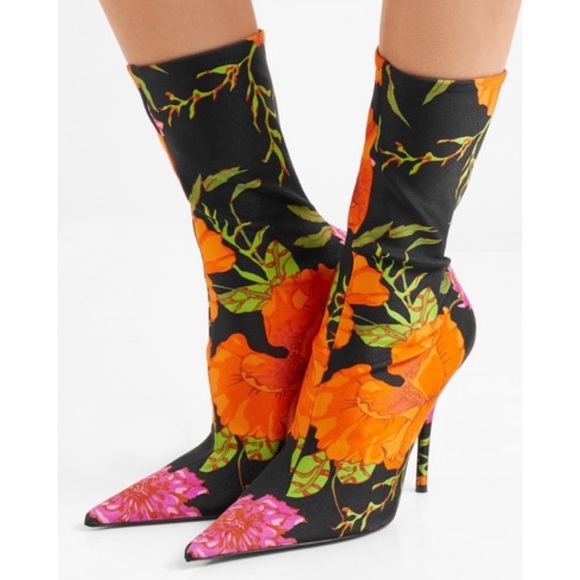 ✖️SOLD✖️ Auth BALENCIAGA floral knife boots - Picture 9 of 13